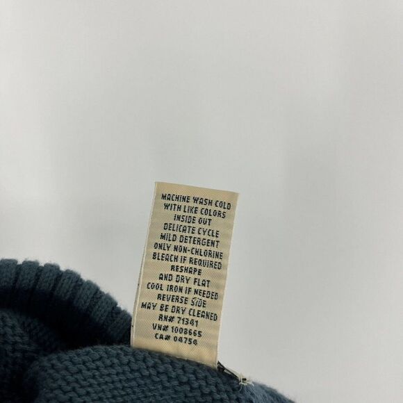 LL Bean Sweater Size Large Mens Blue Double L Quarter Half Zip Pullover Cotton - Picture 6 of 6